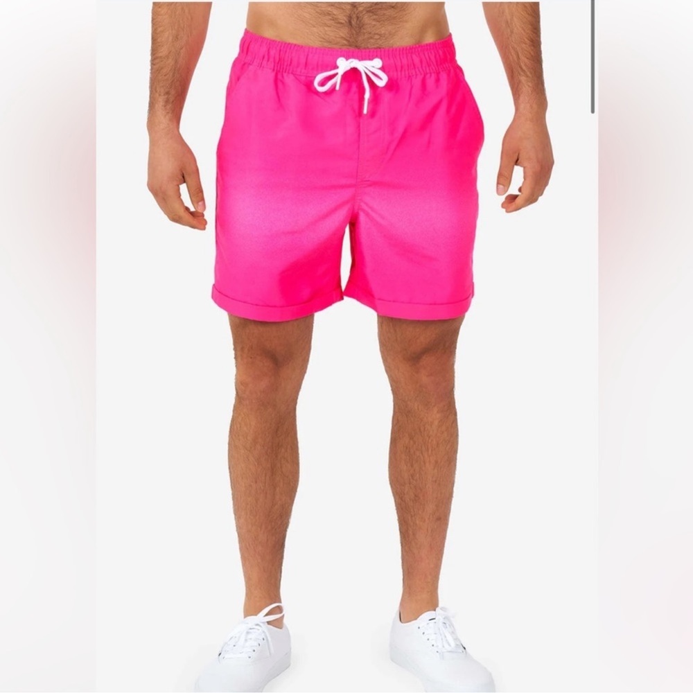 Opposuits Men’s Funky Fade Hot Pink Swim Trunks Size XL